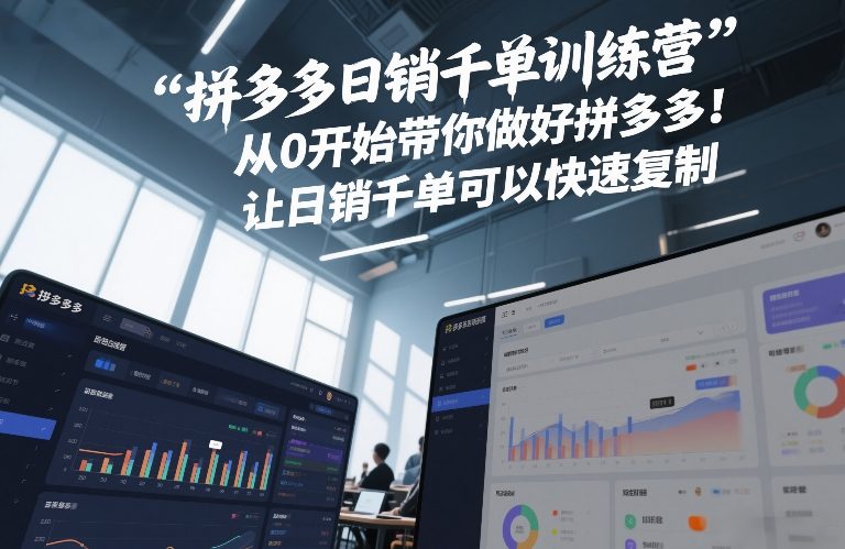 拼多多日销千单训练营，从0开始带你做好拼多多，让日销千单可以快速复制(更新26年6月)-资源宝库吧