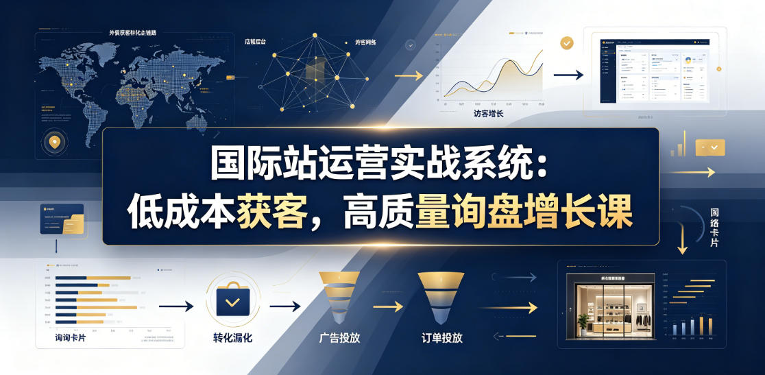 国际站运营实战系统：低成本获客，高质量询盘增长课（更新26年）-资源宝库吧