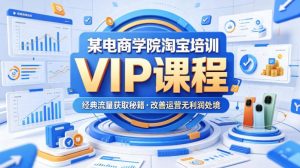 某电商学院淘宝培训VIP课程,各种经典有用的流量获取秘籍,改善运营产品没利润的处境(2026年6月)-资源宝库吧