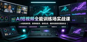 AI短视频全能训练场实战课｜AI视频换背景、首尾帧复用、音频生成、爆款短视频完整复刻全套实操教学-资源宝库吧
