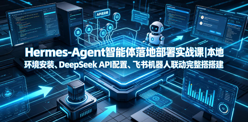 Hermes-Agent智能体落地部署实战课｜本地环境安装、DeepSeek API配置、飞书机器人联动完整搭建教程-资源宝库吧