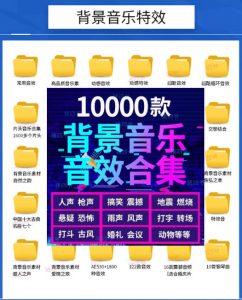 宝藏级音效素材包!10000+款背景音乐音效素材合集,自然片头婚礼会议常用音效包,分类清晰-资源宝库吧