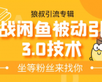 狼叔实战闲鱼被动引流3.0技术，无限上架玩法，免费送被动引流，高阶玩法实战总结-资源宝库吧