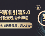 知乎精准引流5.0+知乎好物变现技术课程:每天1-2小时5天看效果,月入3W+-资源宝库吧