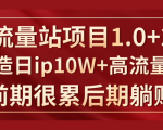 《大流量站项目1.0+2.0》打造日IP10W+高流量站,前期很累后期躺赚-资源宝库吧