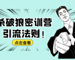 杀破狼密训营:B站霸屏引流的原理及方式+搭建赚钱的内容法则-资源宝库吧