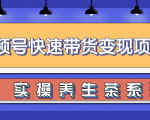 柚子视频号带货实操变现项目,零基础操作养身茶月入10000+-资源宝库吧