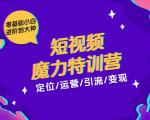 零基础小白进阶到大神《短视频魔力特训营》定位-运营-引流-变现-资源宝库吧
