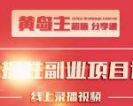 黄岛主实操性小红书副业项目，教你快速起号并出号，万粉单价1000左右-资源宝库吧