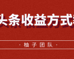微头条收益方式教学,单条收益可达1000+-资源宝库吧