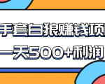 某团队收费项目:空手套白狼,一天500+利润,人人可做-资源宝库吧