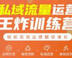 私域流量运营王炸训练营：全网引流+裂变涨粉+私域运营+高效成交-资源宝库吧
