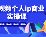 短视频个人ip商业实操课: 懂流量、懂内容、懂变现、懂架构(价值999元)-资源宝库吧