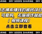 强子日志佛系赚钱的搬砖项目,需求大,可复购,无脑操作就能收钱-资源宝库吧
