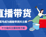3天从菜鸟成为超级带货抖主播,千万级抖主播培育方案(价值980元)-资源宝库吧