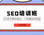 SEO培训班课程，手把手教你做出一个权重6的例站，价值8000元-资源宝库吧
