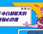 新手小白都能火的短视频必修课,教你三天就能上热门的短视频IP技术-资源宝库吧