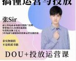 张sir的dou+投放运营课:搞懂运营与投放,全面提升账号的流量运营效率-资源宝库吧