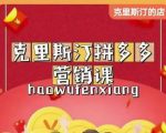 克里斯汀拼多多运营课,适合小白初涉平台,低成本入门-资源宝库吧