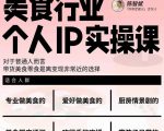 美食行业个人IP实操课,对于普通人而言,带货美食零食是离变现非常近的选择-资源宝库吧