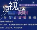 吴Sir·短视频带货底层实操课,教你如何选爆品、了解获短视频流量密码,正确起号-资源宝库吧
