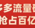 阿杰·拼多多流量破局:如何打黑标,爆款的思路,拼多多流量框架,快速抢占百亿流量-资源宝库吧