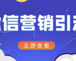 微信营销策划引流系列课程,每天引流100精准粉-资源宝库吧