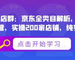 贝千电商店群:京东全类目解析,京东店群专业运营,实操200家店铺,纯实战经验-资源宝库吧