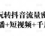 2022玩转抖音流量密码，(直播+短视频+千川)-资源宝库吧