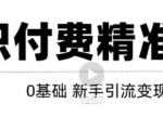 玩转知识付费项目精准引流,给你1套课多账号操作落地方案!-资源宝库吧