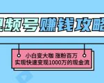 玩转微信视频号赚钱:小白变大咖涨粉百万实现快速变现1000万的现金流-资源宝库吧