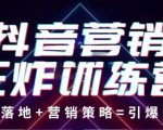 抖音营销王炸训练营,实操落地+营销策略=引爆流量(价值8960元)-资源宝库吧