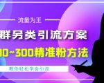 价值888的QQ群另类引流方案,半自动操作日200~300精准粉方法【视频教程】-资源宝库吧