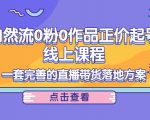 电商自然流0粉0作品正价起号线上课程:一套完善的直播带货落地方案-资源宝库吧