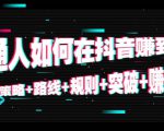 普通人如何在抖音赚到钱:策略 路线 规则 突破 赚钱(10节课)-资源宝库吧