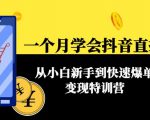 一个月学会抖音直播带货:从小白新手到快速爆单变现特训营(63节课)-资源宝库吧