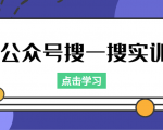 公众号搜一搜实训，收录与恢复收录、 排名优化黑科技，附送工具（价值998元）-资源宝库吧