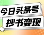 外面收费588的最新头条号软件自动抄书变现玩法,单号一天100+(软件+教程+玩法)-资源宝库吧