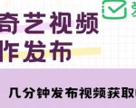 爱奇艺号视频发布,每天只需花几分钟即可发布视频,简单操作收入过万【教程+涨粉攻略】-资源宝库吧