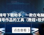 微信视频号下载助手,一款在电脑上下载视频号作品的工具(教程+软件)-资源宝库吧