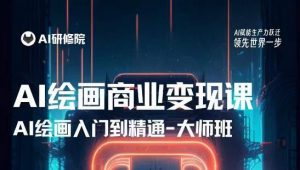 AI绘画商业研修班训练营,从入门到精通,熟练使用AI工具到将AI绘画技术应用到各类商业场景的变现课-资源宝库吧