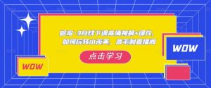 哈哥·3月线下实操课高清视频+课件,如何玩转小而美,高毛利直播间-资源宝库吧