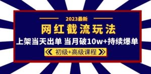 2023网红·同款截流玩法【初级+高级课程】上架当天出单当月破10w+持续爆单-资源宝库吧