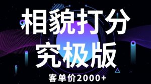 相貌打分究极版,客单价2000+纯新手小白就可操作的项目-资源宝库吧