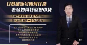 小瑞瑞·如何打造一个有流量的带货账号,好物分享实操课程,内容详细易懂-资源宝库吧