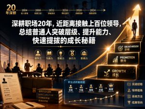 付费文章:深耕职场20年,近距离接触上百位领导,总结普通人突破层级、提升能力、快速提拔的成长秘籍(全网独家干货)-资源宝库吧