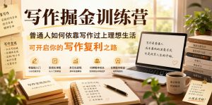写作掘金训练营,普通人如何依靠写作过上理想生活,可开启你的写作复利之路(更新6月)-资源宝库吧
