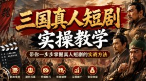 三国真人短剧实操教学,带你一步步掌握真人短剧的实战方法-资源宝库吧